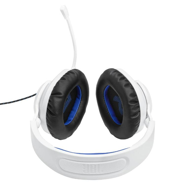 JBL Quantum 100P | Wired circumaural gaming headset - For Playstation Console - White/Blue-Sonxplus St-Georges