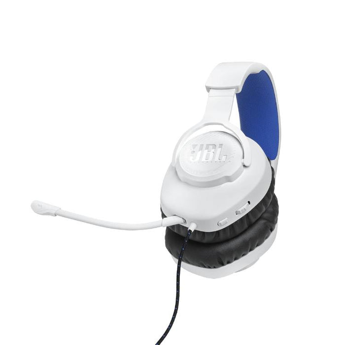 JBL Quantum 100P | Wired circumaural gaming headset - For Playstation Console - White/Blue-Sonxplus St-Georges