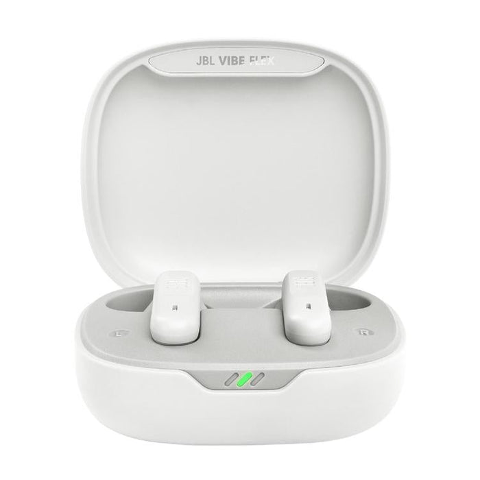 JBL Vibe Flex | In-Ear Headphones - Wireless - Bluetooth - Stick-open design - Smart Ambient Technology - White-Sonxplus St-Georges