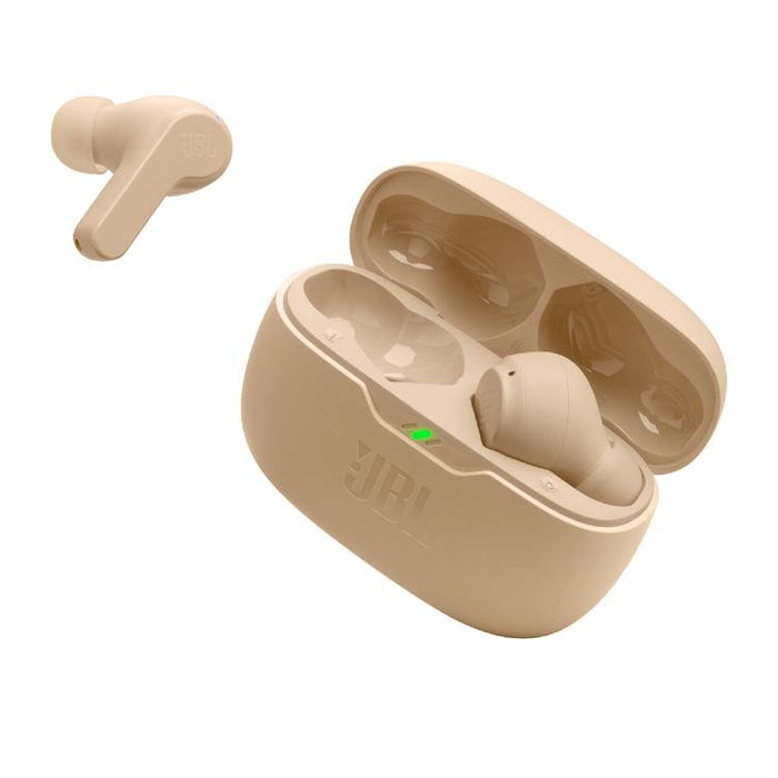 JBL Vibe Beam | In-Ear Headphones - Wireless - Bluetooth - Smart Ambient Technology - Beige-Sonxplus St-Georges