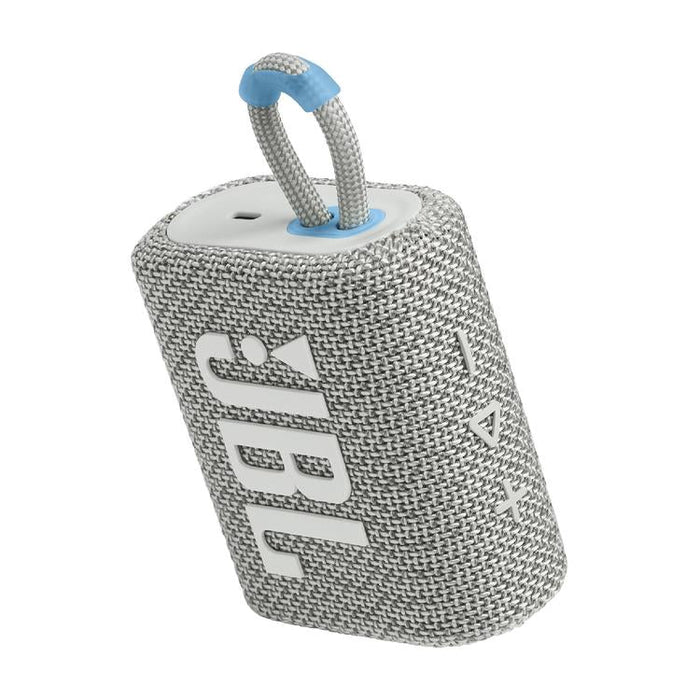 JBL Go 3 Eco | Mini Speaker - Ultra-portable - Bluetooth - IP67 - White-Sonxplus St-Georges