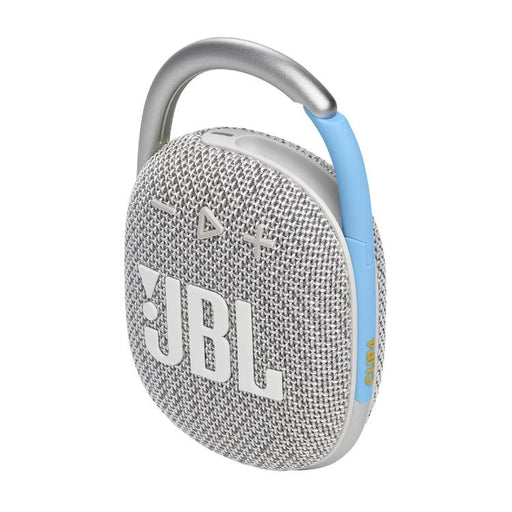 JBL Clip 4 Eco | Speaker - Ultra-portable - Waterproof - Bluetooth - Integrated carabiner - White-Sonxplus St-Georges