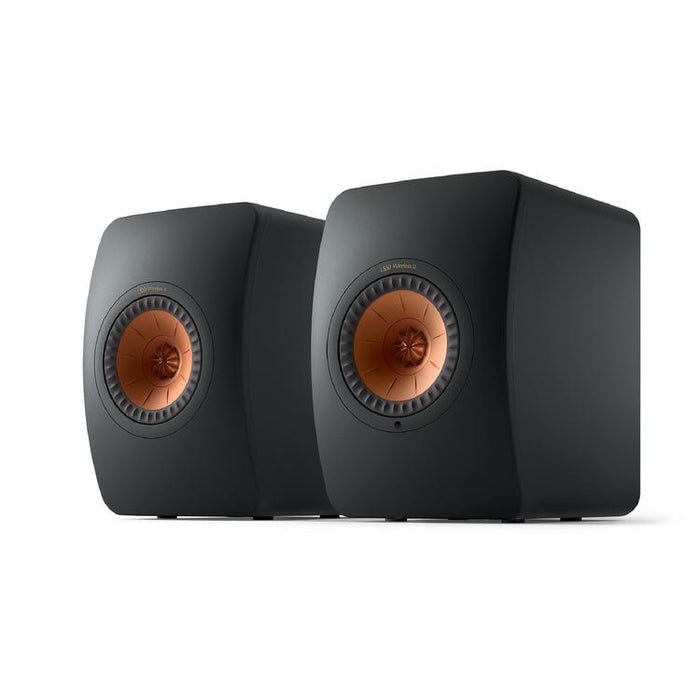 KEF LS50 WIRELESS II | Wireless HiFi Speakers - Metamaterial Absorption - Carbon Black - Pair-Sonxplus St-Georges