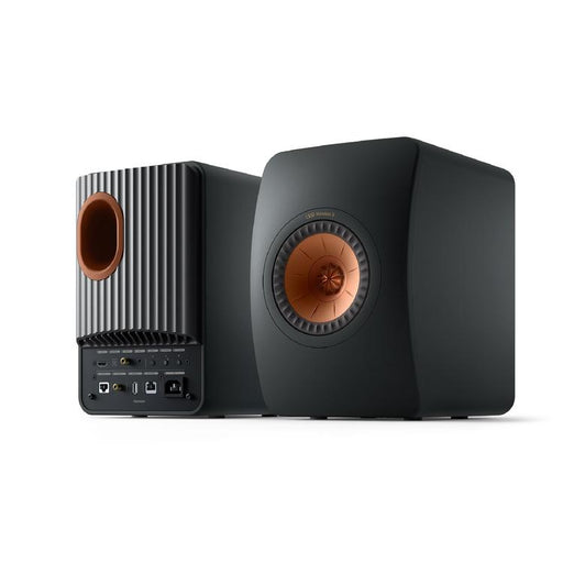 KEF LS50 WIRELESS II | Wireless HiFi Speakers - Metamaterial Absorption - Carbon Black - Pair-Sonxplus St-Georges