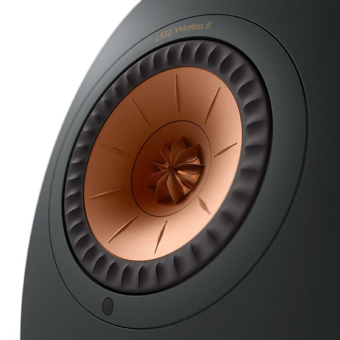 KEF LS50 WIRELESS II | Wireless HiFi Speakers - Metamaterial Absorption - Carbon Black - Pair-Sonxplus St-Georges