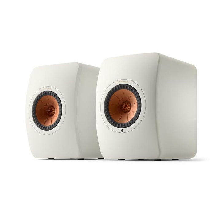 KEF LS50 WIRELESS II | Wireless HiFi Speakers - Metamaterial Absorption - Mineral White - Pair-Sonxplus St-Georges