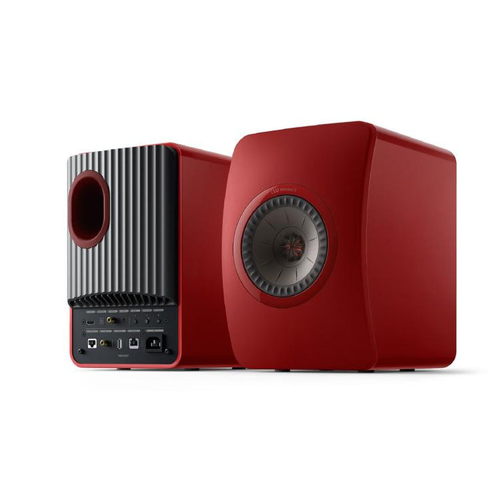 KEF LS50 WIRELESS II | Wireless HiFi Speakers - Metamaterial Absorption - Crimson Red - Pair-Sonxplus St-Georges