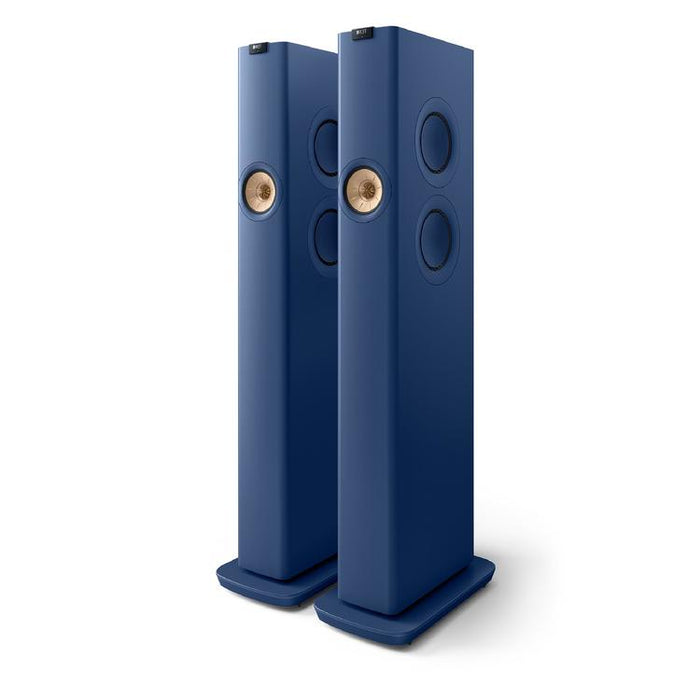 KEF LS60 WIRELESS | HiFi Wireless Floorstanding Speakers - All-in-1 - Bleu Royale - Pair-Sonxplus St-Georges