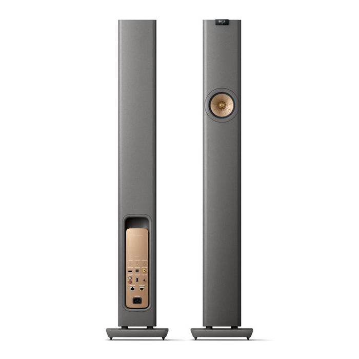 KEF LS60 WIRELESS | HiFi Wireless Floorstanding Speakers - All-in-1 - Titanium Grey - Pair-Sonxplus St-Georges