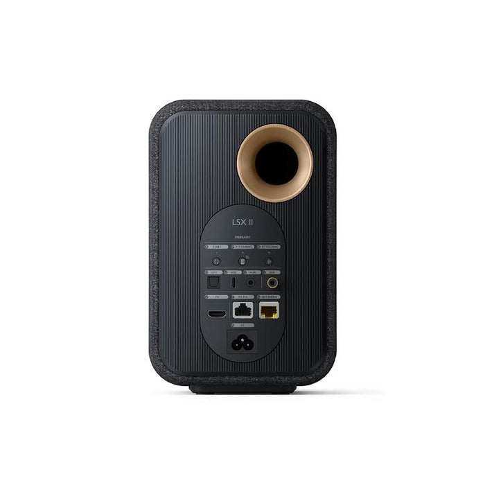 KEF LSX II | Wireless HiFi Speakers - Compact & Versatile - Carbon Black - Pair-Sonxplus St-Georges