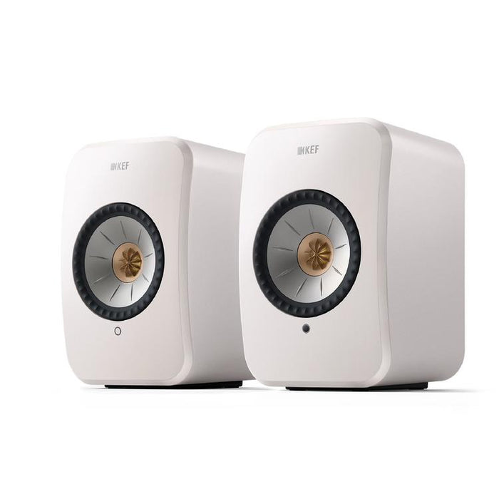 KEF LSX II | Wireless HiFi Speakers - Compact & Versatile - Mineral White - Pair-Sonxplus St-Georges