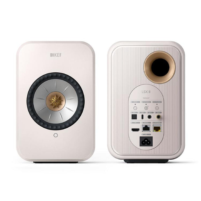 KEF LSX II | Wireless HiFi Speakers - Compact & Versatile - Mineral White - Pair-Sonxplus St-Georges