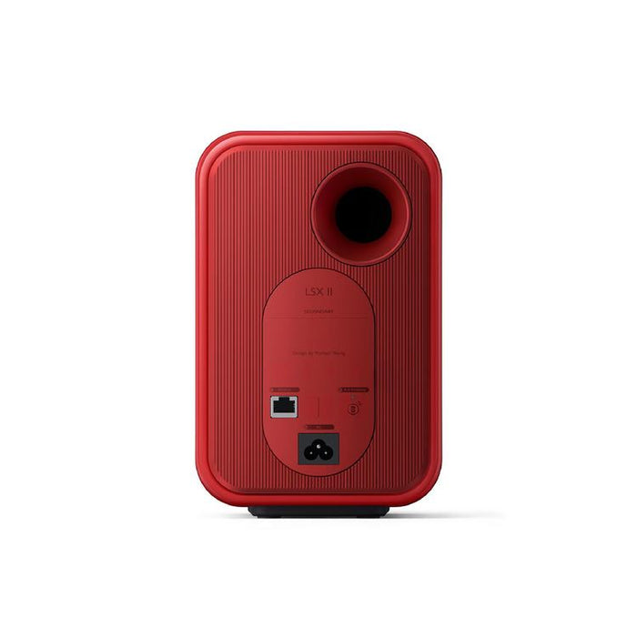 KEF LSX II | Wireless HiFi Speakers - Compact & Versatile - Lava Red - Pair-Sonxplus St-Georges