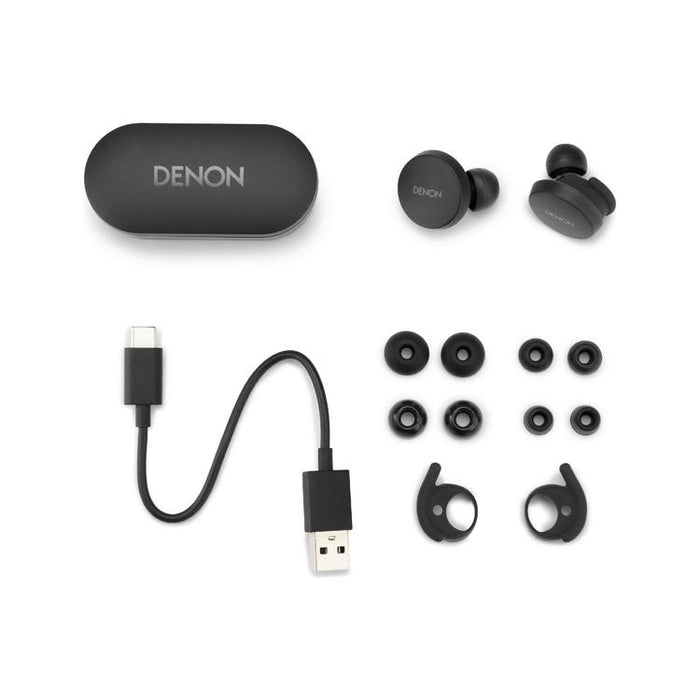 Denon PERL | In-Ear Headphones - Wireless - Bluetooth - Masimo Adaptive Acoustic Technology - Black-Sonxplus St-Georges