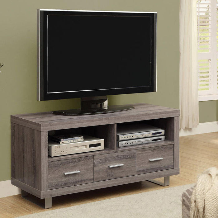 Monarch Specialties I 3250 | TV stand - 48" - 3 Drawers - Dark taupe-Sonxplus St-Georges