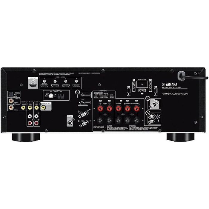 Yamaha RXV385B | 5.1 Channel Home Theater AV Receiver - Bluetooth - 4K - 70W - HDMI - YPAO - Black-Sonxplus St-Georges