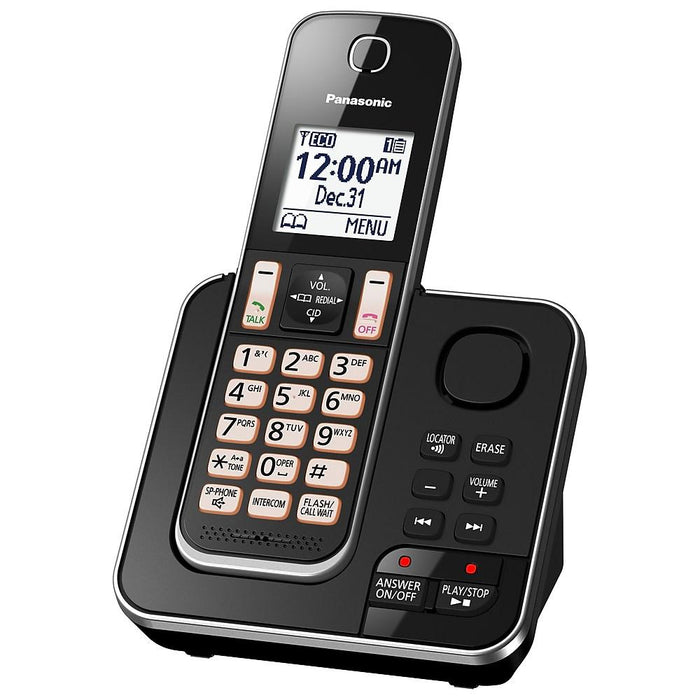 Panasonic KX-TGD392B | Cordless phone - 2 handsets - Answering machine - Black-Sonxplus St-Georges