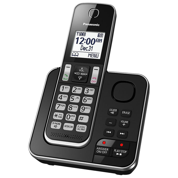 Panasonic KX-TGD392B | Cordless phone - 2 handsets - Answering machine - Black-Sonxplus St-Georges