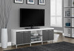 Monarch Specialties I 2591 | TV stand - 60" - 1 Drawer - White/Grey-Sonxplus St-Georges